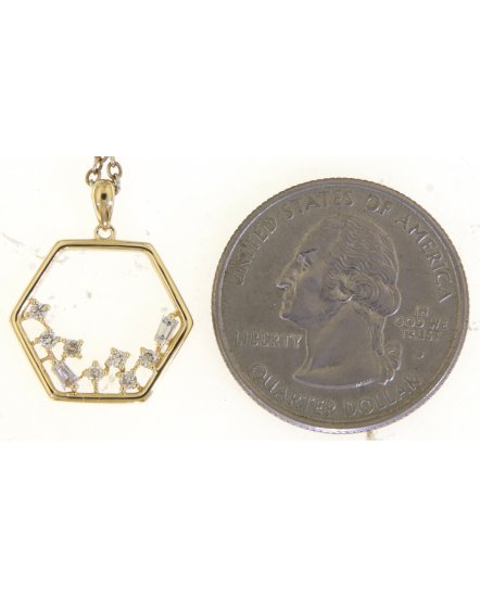 HEXAGON STYLE DIAMOND PENDANT (TP3460)