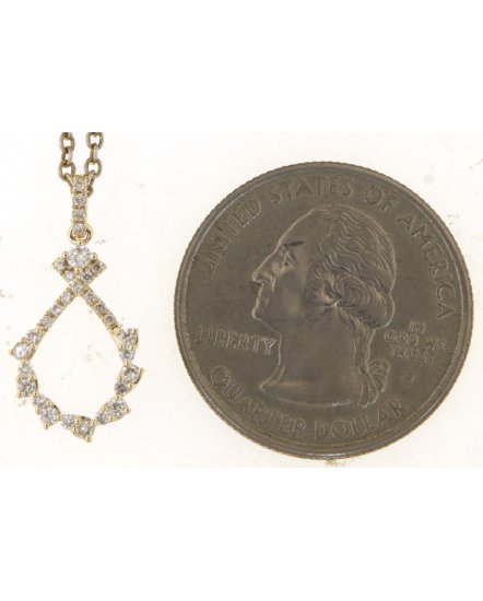 PEAR STYLE DIAMOND PENDANT (TP3463)