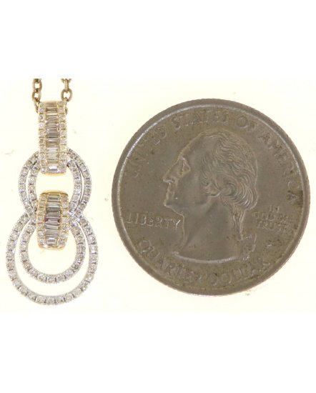 INTER LINKED STYLE ROUND DIAMOND PENDANT (TP3467)
