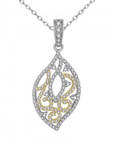 LEAF STYLE DIAMOND PENDANT (TP3479)