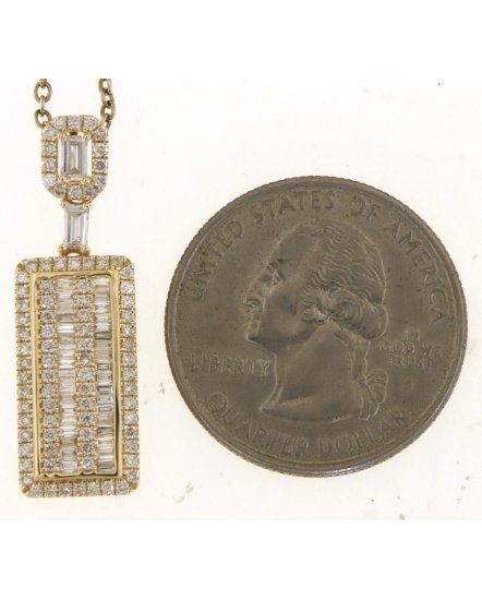RECTANGLE BAGUETTE DIAMOND PENDANT (TP3480)