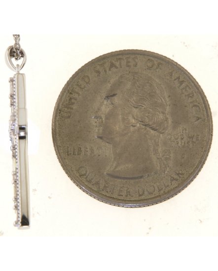 CROSS BAGUETTE DIAMOND PENDANT (TP3484)