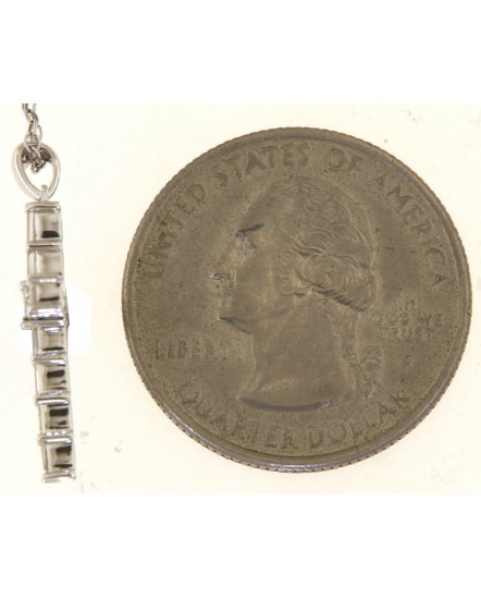 CROSS BAGUETTE DIAMOND PENDANT (TP3487)