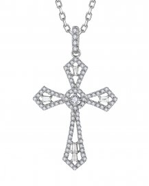 CROSS BAGUETTE DIAMOND PENDANT (TP3488)