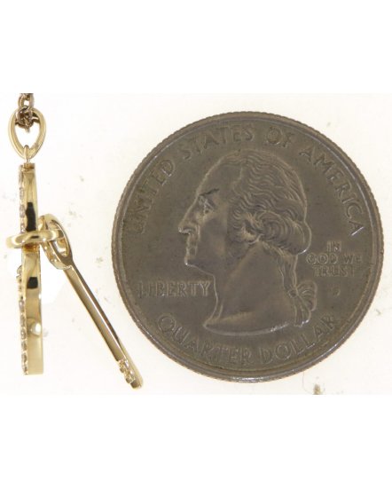 LOCK AND KEY STYLE HEART SHAPE DIAMOND PENDANT (TP3492)