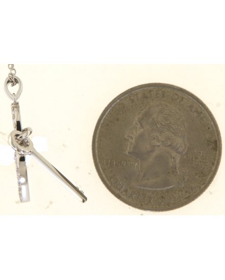 LOCK AND KEY STYLE HEART SHAPE DIAMOND PENDANT (TP3492)