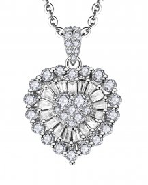 HEART SHAPE BAGUETTE DIAMOND PENDANT (TP3518)