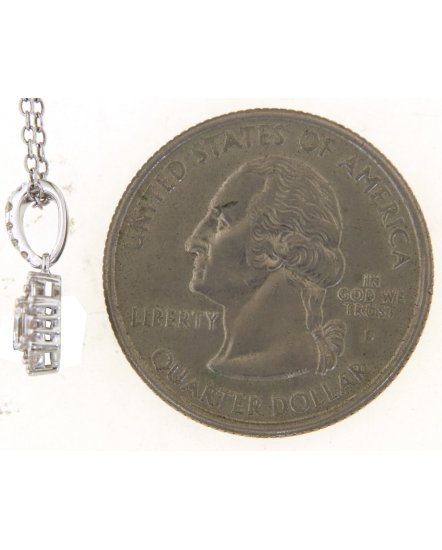 OCTAGON STYLE PRINCESS CUT DIAMOND PENDANT (TP3522)