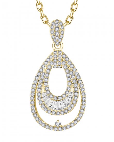 PEAR STYLE DIAMOND PENDANT (TP3523)