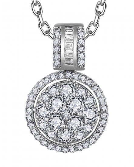 ROUND CLUSTER DIAMOND PENDANT (TP3533)