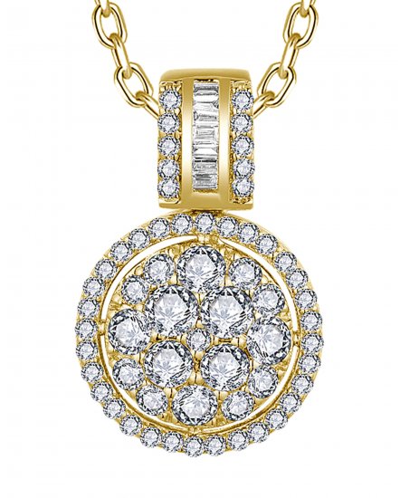 ROUND CLUSTER DIAMOND PENDANT (TP3533)