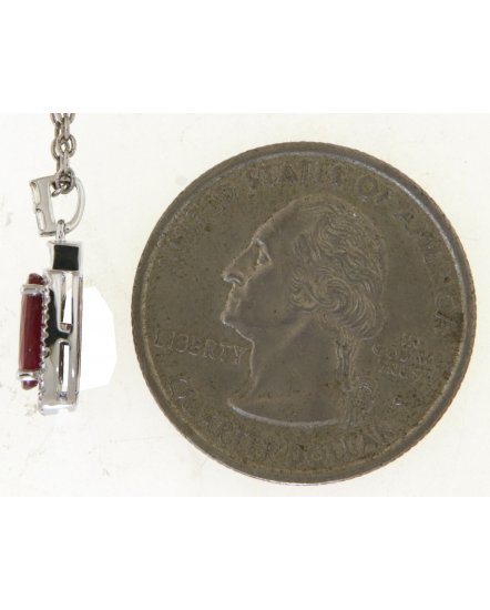 OVAL RUBY DIAMOND PENDANT (TP3535)