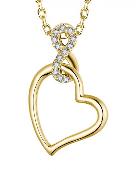 INTER LINKED HEART SHAPE DIAMOND PENDANT (TP3546)