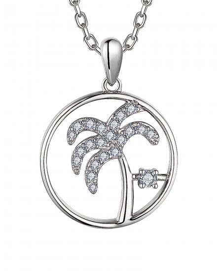 PALM TREE DIAMOND PENDANT (TP3551)