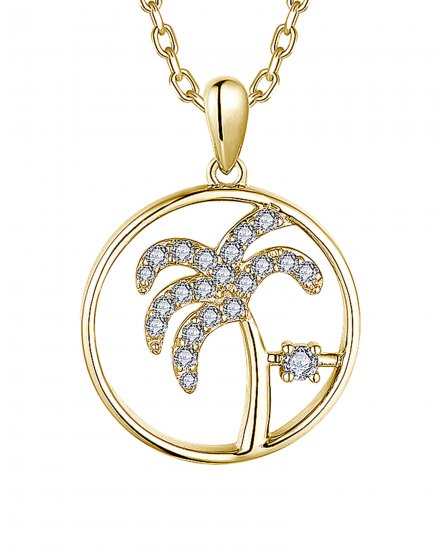 PALM TREE DIAMOND PENDANT (TP3551)