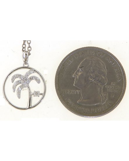 PALM TREE DIAMOND PENDANT (TP3551)