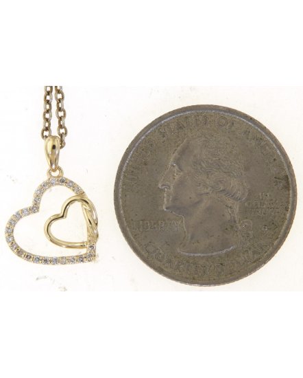 INTER LINKED HEART SHAPE DIAMOND PENDANT (TP3552)