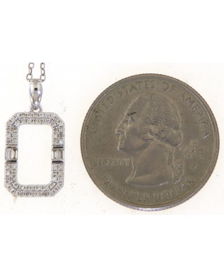 RECTANGLE BAGUETTE DIAMOND PENDANT (TP3558)