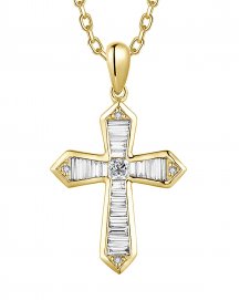 CROSS BAGUETTE DIAMOND PENDANT (TP3568)