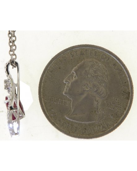 OVAL RUBY DIAMOND PENDANT (TP3582)