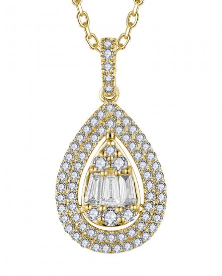 PEAR STYLE DIAMOND PENDANT (TP3595)