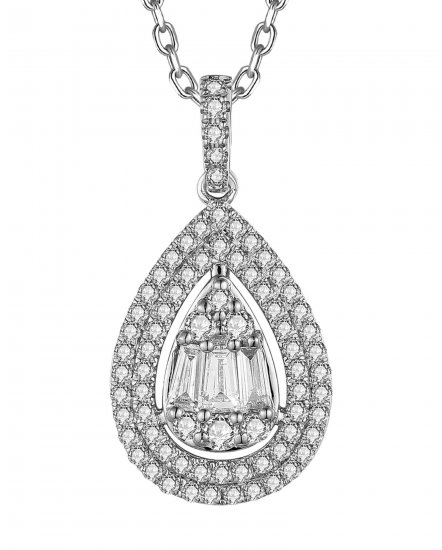 PEAR STYLE DIAMOND PENDANT (TP3595)