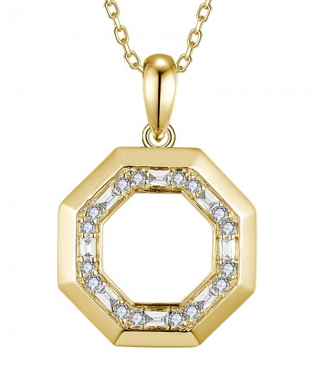 OCTAGON STYLE BAGUETTE DIAMOND PENDANT (TP3599)