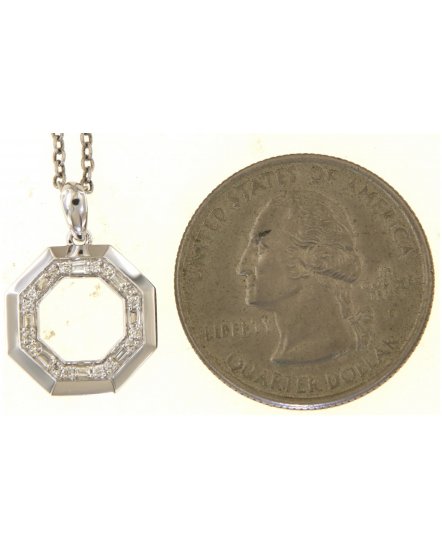 OCTAGON STYLE BAGUETTE DIAMOND PENDANT (TP3599)