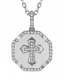 OCTAGON STYLE CROSS DIAMOND PENDANT (TP3600)