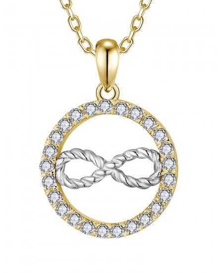INFINITY STYLE ROUND DIAMOND PENDANT (TP3603)