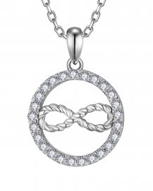 INFINITY STYLE ROUND DIAMOND PENDANT (TP3603)