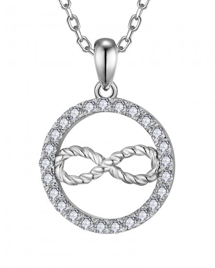 INFINITY STYLE ROUND DIAMOND PENDANT (TP3603)
