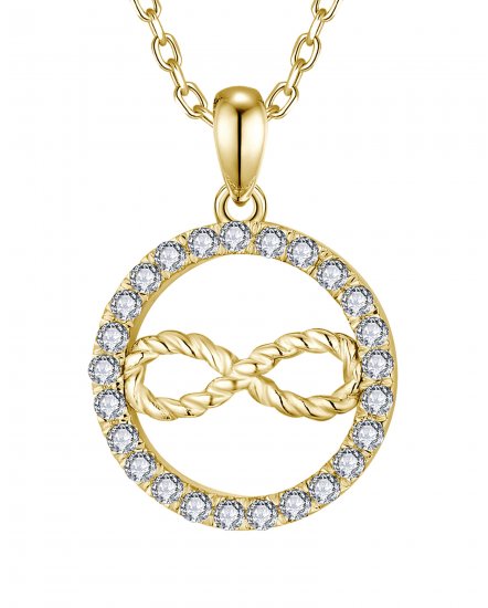 INFINITY STYLE ROUND DIAMOND PENDANT (TP3603)