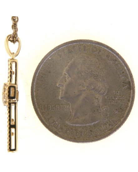 CROSS BAGUETTE DIAMOND PENDANT (TP3608)