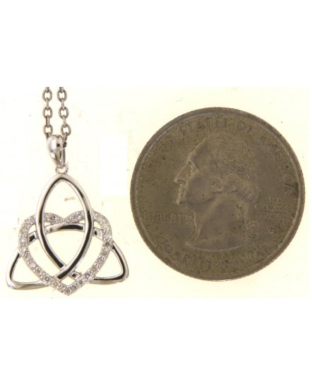 INTER LINKED HEART SHAPE DIAMOND PENDANT (TP3620)