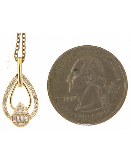 PEAR STYLE DIAMOND PENDANT (TP3625)