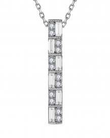 STRAIGHT BAR BAGUETTE DIAMOND PENDANT (TP3631)