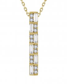 STRAIGHT BAR BAGUETTE DIAMOND PENDANT (TP3631)