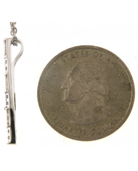 STRAIGHT BAR BAGUETTE DIAMOND PENDANT (TP3631)