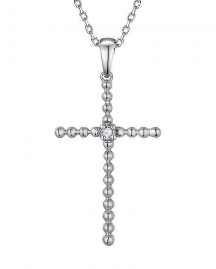CROSS SOLITAIRE DIAMOND PENDANT (TP3642)