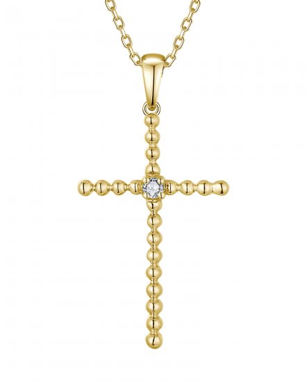CROSS SOLITAIRE DIAMOND PENDANT (TP3642)