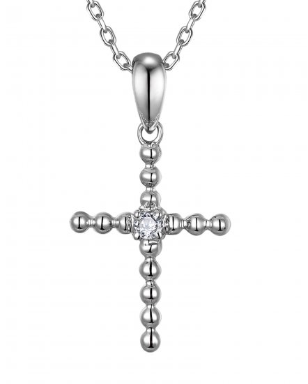 CROSS SOLITAIRE DIAMOND PENDANT (TP3642C)