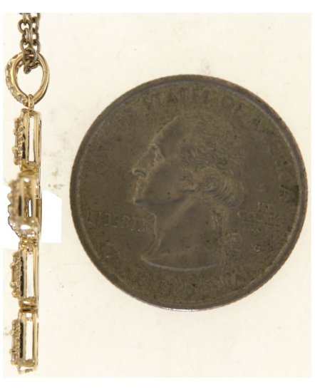 CROSS BAGUETTE DIAMOND PENDANT (TP3649)