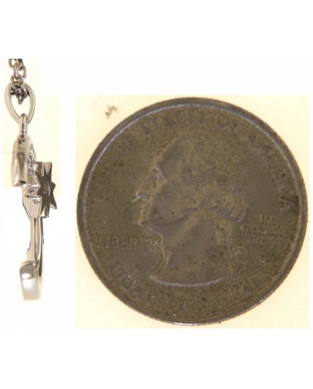 CRESCENT MOON NORTH STAR DIAMOND PENDANT (TP3660)