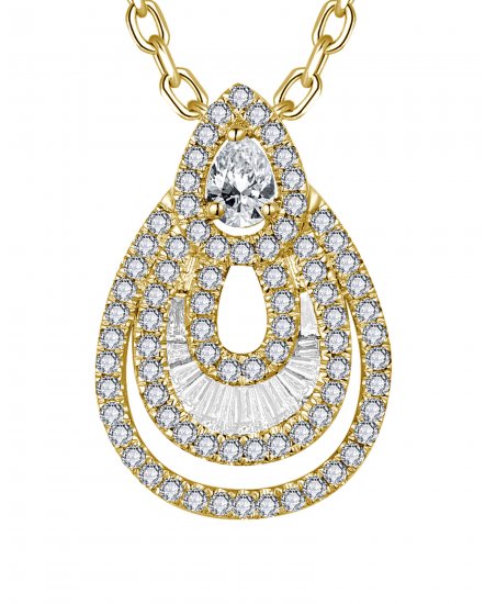 PEAR STYLE DIAMOND PENDANT (TP3674)