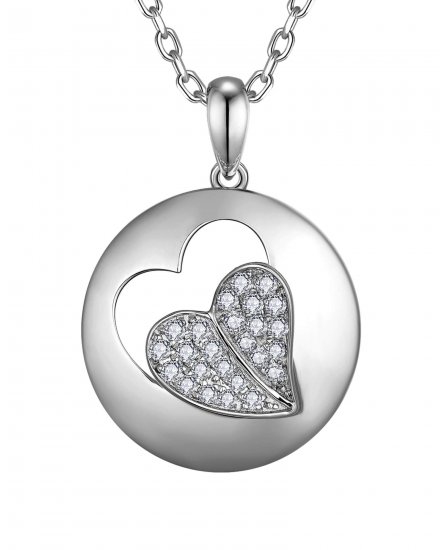 HEART SHAPE ROUND DIAMOND PENDANT (TP3675)