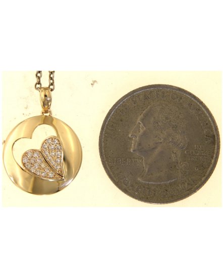 HEART SHAPE ROUND DIAMOND PENDANT (TP3675)