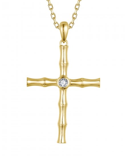 CROSS SOLITAIRE DIAMOND PENDANT (TP3680)