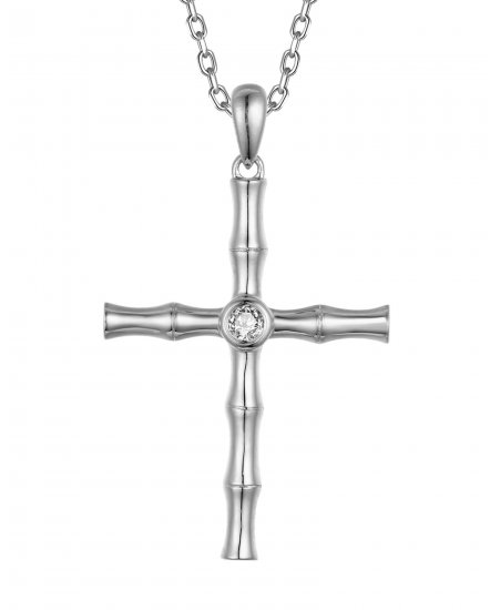 CROSS SOLITAIRE DIAMOND PENDANT (TP3680)