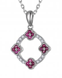 CLOVER STYLE RUBY DIAMOND PENDANT (TP3716C)